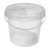 Click to swap image: COPACK Round Tab-Pail 2 Litre Clear T/E Base &amp; Clear Lid